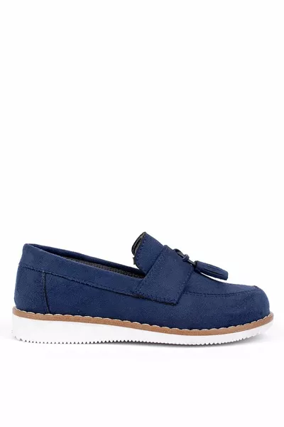 Boys' Navy Suede Classic Shoes