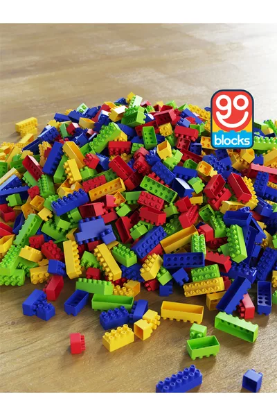 مجموعات مكعبات Go Blocks مع حقيبة تخزين متعددة القطع Shopist