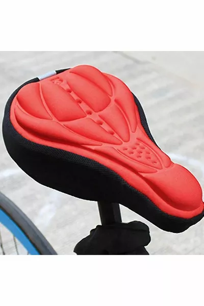 Rode siliconen fietszadelhoes Orthopedische zadelhoes 3D reflector