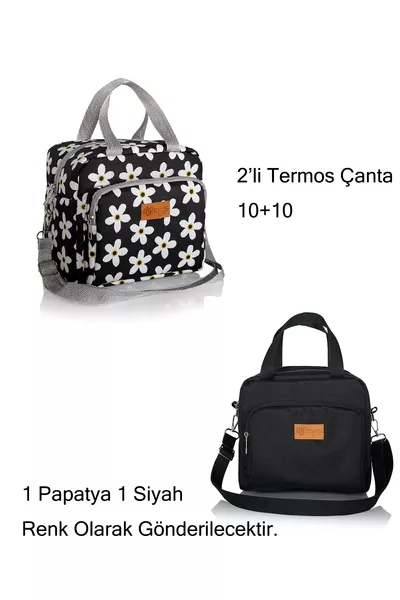 Набор из 2 шт. + L-образная сумка для еды, термосумка для горячего и холодного, для кемпинга и пикника, холодильник с функцией охлаждения