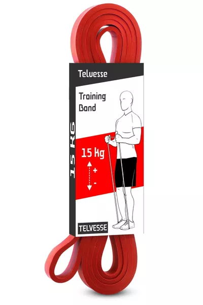 KG Widerstandsband Muskelaufbau Fitness Pilates Cross Training Band Rot - Mittelstark