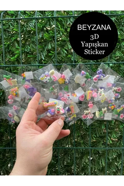 3D Sticker 4-Piece Flask Adhesive Sticker