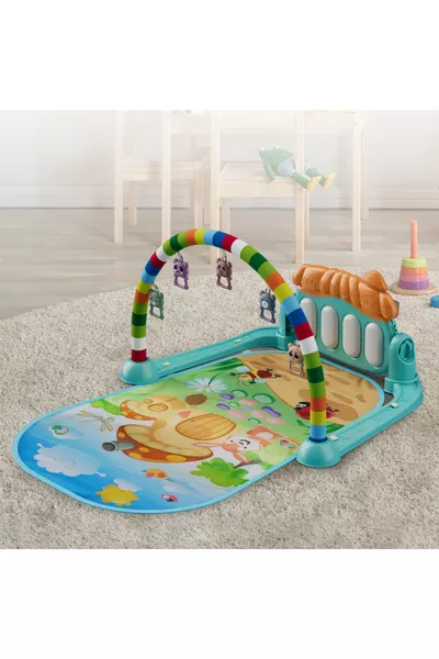 سجادة لعب على شكل فطر مع جرس وصوت بيانو وإضاءة - مركز الجمباز