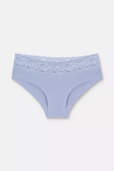 سروال داخلي هيبستر من القطن والدانتيل، مجموعة من 3 قطع