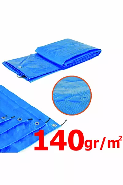 مظلّة خيمة مصنوعة من قماش مضلع مقاوم للماء والغبار باللون الأزرق