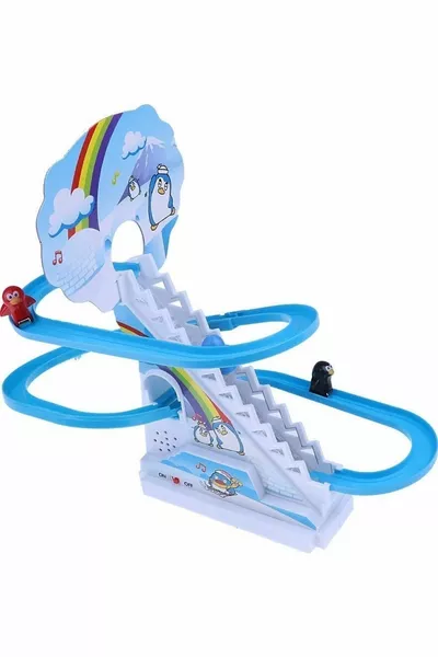 Toy Penguin with Slide, Lights, and Sounds, Spinning Penguin with Slide and Ladder