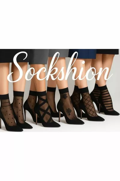 جوارب شبكية بنقشة نسائية مجموعة من 6