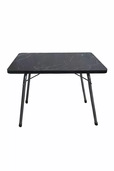 Folding Table Balcony Garden Camping Picnic Table  Cm - Black Marble