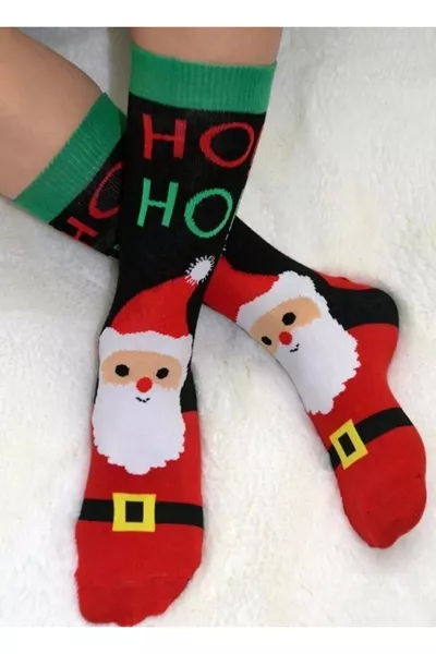 ٣ أزواج من الجوارب المختلطة الألوان ذات طابع عيد الميلاد