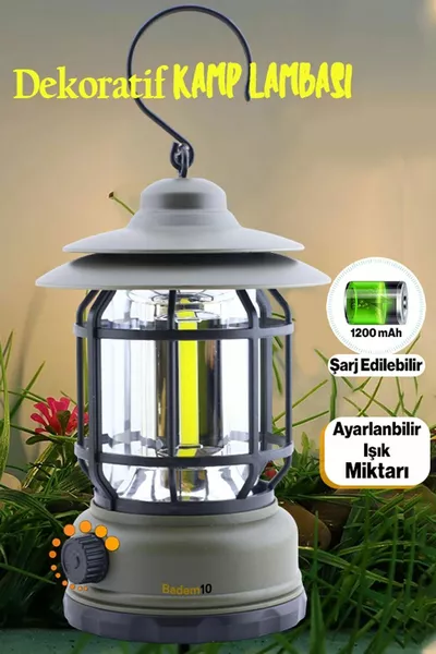 Декоративный кемпинговый фонарь с LED, белый свет, ручной фонарик, перезаряжаемый портативный ночник зеленый