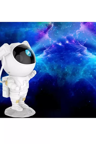 Нощна лампа проектор астронавт с ефект на звезди и галактика