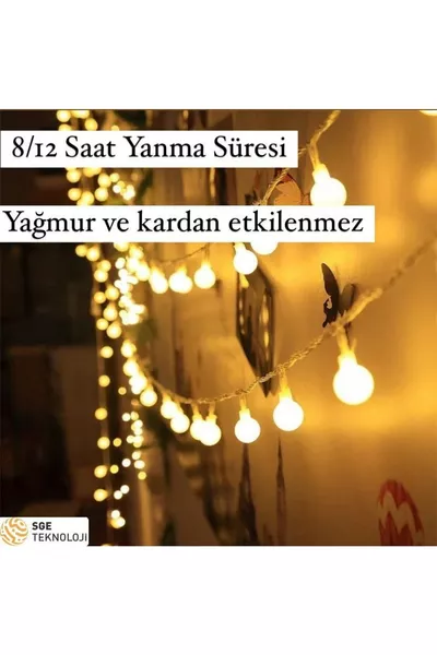 Солнечная энергосистема, 5 метров,  желтых светодиодов, садовый, террасный, праздничный, балконный декоративный светильник