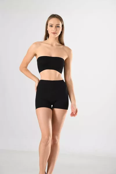  Dames Zwart 1 Maat Verfijnend Naadloze Hoge Taille Poep Vormende Boxer Corset