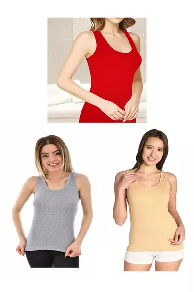 Top da donna con pacco da 3 colori misti