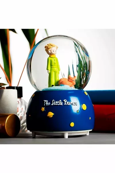 Yvz Home Малкият принц Светеща музикална снежна топка със среден размер