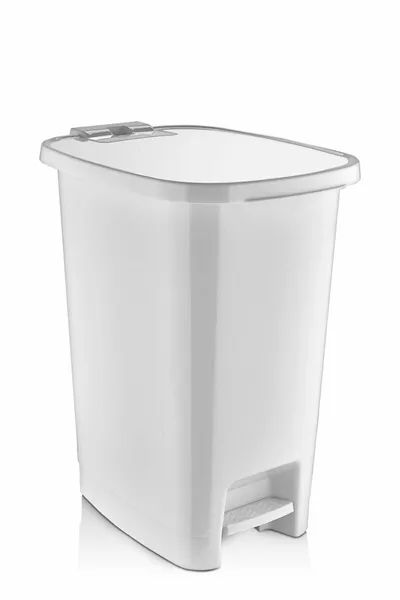 Weißer Slim-Mülleimer mit Pedal  L