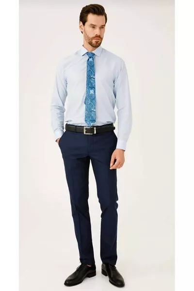 بنطال قماشي رجالي بقصة كلاسيكية