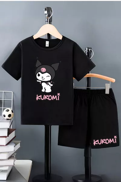 Kuromi Printed Top and Shorts Set