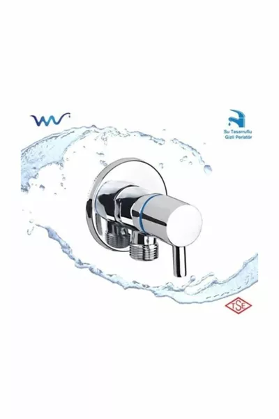 2 robinets d'hygiène avec ouverture et fermeture et 2 tuyaux flexibles de  cm