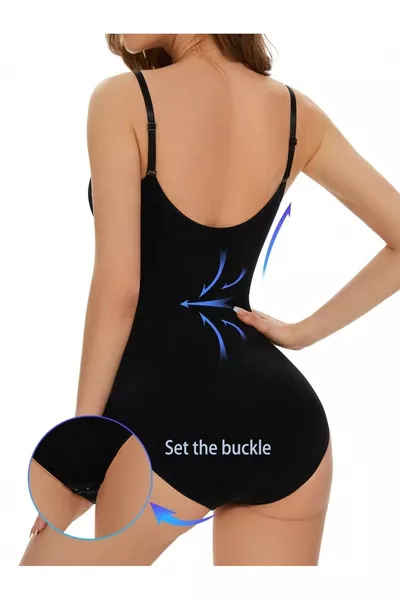 Mamey Drukknoop (ZIBIN) Corset Extra Push Up Effect Zwarte Kleur 