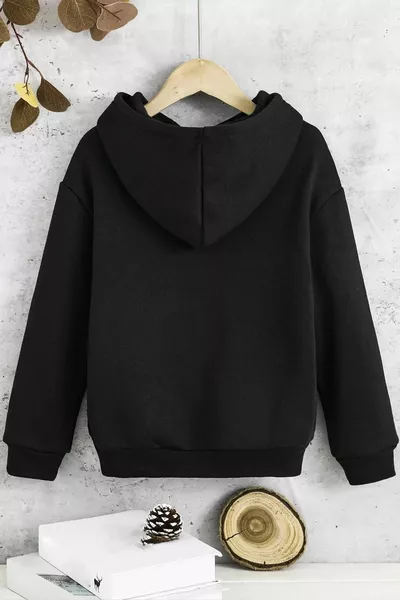 Суитшърт с щампа на приятелски мечета за деца