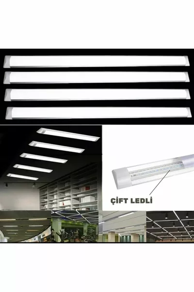 4 Pieces W Fluorescent Horizontal LED Strip Fixture Ceiling Lighting [ cm LED Fixture]