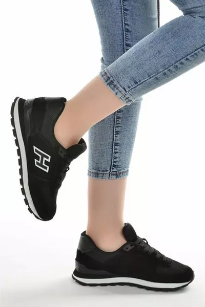 أسود - حذاء رياضي من الجلد الطبيعي هامر جاك بيرو 