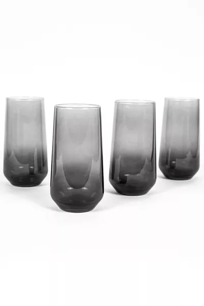 Nieuwe Iconic 4-delige Frisdrankglas Set Fumé  cc