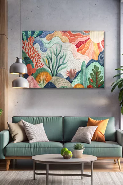 Модерен Абстрактен Арт Цветен Платнен Плакат - Картина за Стена - Платнена Картина - Стенно Декоративно Изкуство