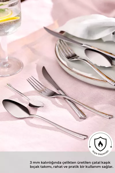 Accura -delige luxe bestekset voor  personen met lepels, vorken en messen in doos