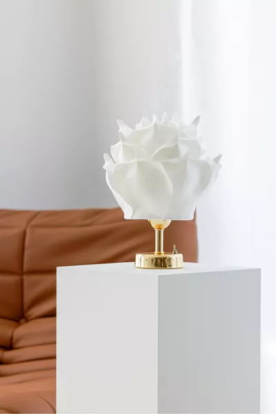 Lampe de bureau sans fil blanche Eva Gül Design - Doré brillant en bas