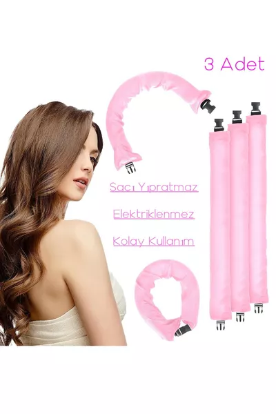 Пудра розово сатенено стилизиращо средство за коса Сатенено руло за коса Сатенена ролка за коса Безтоплинна лента за коса