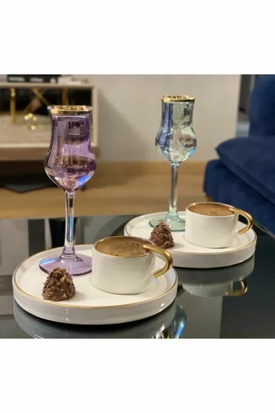 Комплект кафе чаши с чинийки Respiro Специална Серия 6 части