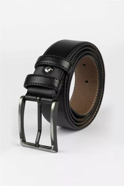 Men's 3.5 cm Classic Black Belt