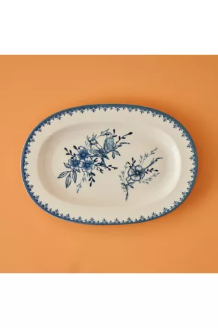 Bleu Blanc Porselein Klein Serveerbord Blauw ( cm)