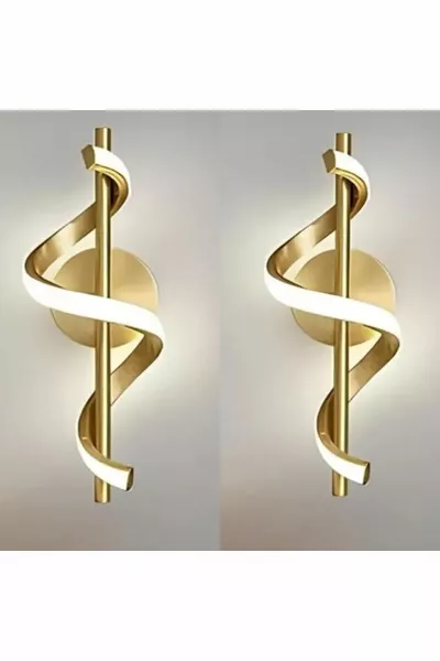 أبليك حائط حديث بمصابيح LED مزدوجة (غير عاملة بالبطارية)