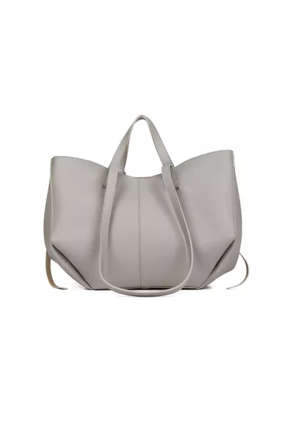 حقيبة يد وكتف نسائية مصنوعة خصيصًا باللون الرمادي