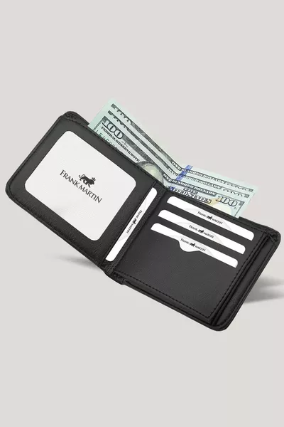 الأصلي ورقة المال مقصورة الرجال جينز بطاقة حامل محفظة الرياضة أنيقة الجلود النسيج مع مربع 