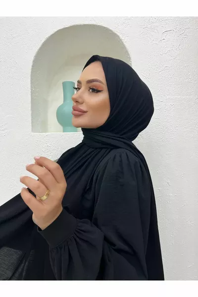 Scialle pettinato nero 