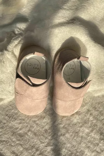 Замшевые детские сапоги из % натуральной кожи Velcro