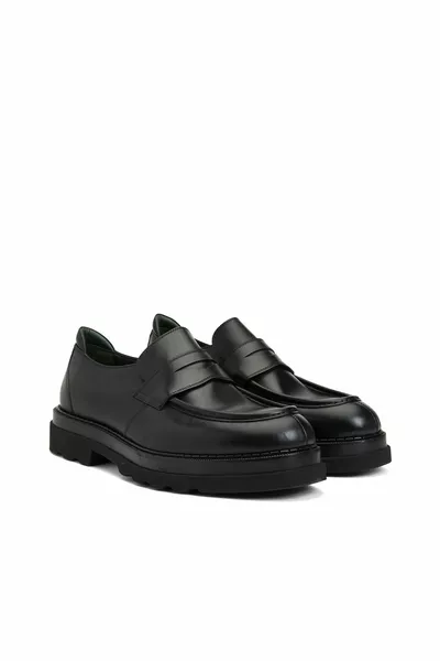 Mocassins en cuir homme noir