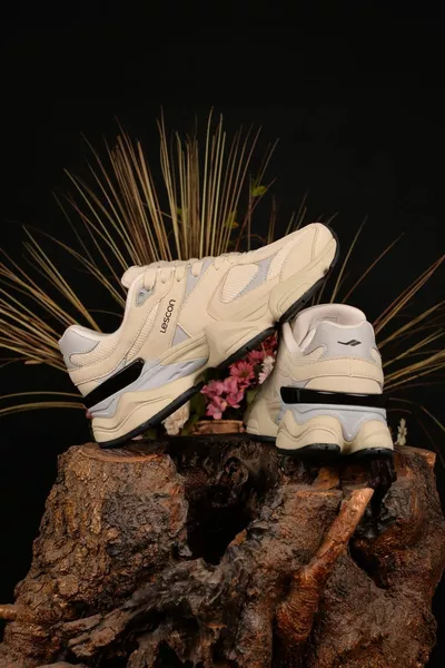 Unisex Beige 4 Seasons Sneaker Non-Sweat Non-Slip Non-Smell Orthopedic Style Walking Shoes