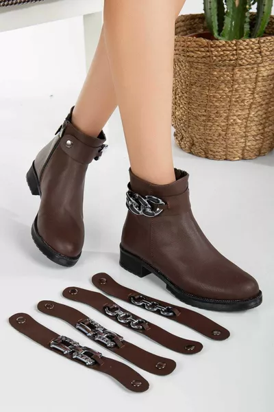 Women's Casual Boots (NON-SLIP, NON-SOUND THERMO SOLE) -Rip-Plug with 3 buckles 