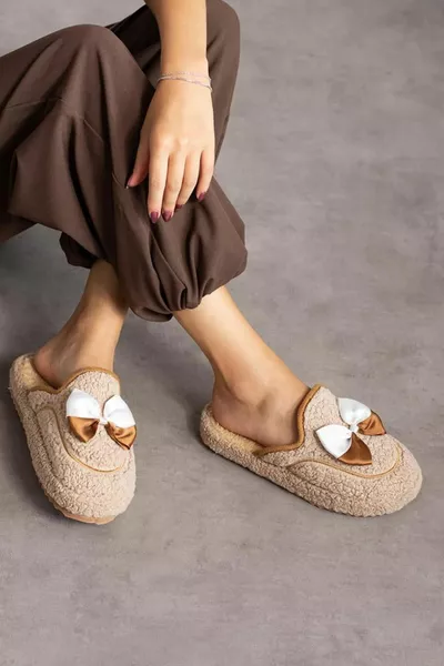 Dames Fiyon Gedetailleerde Stijlvolle Gesloten Voorkant Maakt Geen Geluid Enige Huis Pantoffels Bundel Bruidsschat Pantoffels