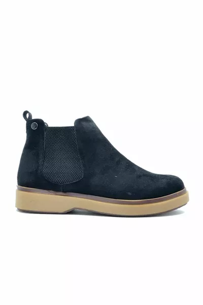 Feles Chelsea Bottes Femme Semelle Caoutchouc NOIR-SUEDE
