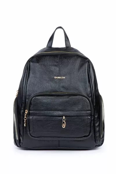 Женский черный мешковатый рюкзак