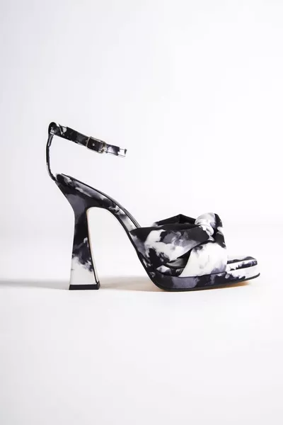 Vincent Talons compensés tie-dye noirs et blancs