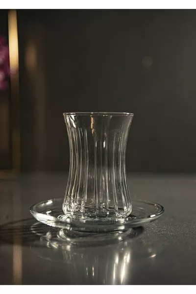  Pieces  Seater Stick Hand Decor Crystal Cut Glass Water Set