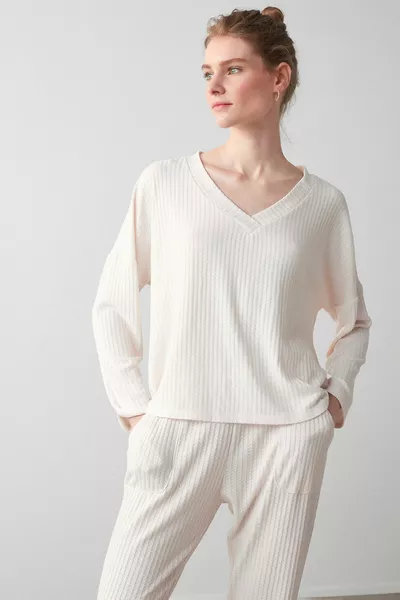 Light Beige Vanilla Waffle Sweatshirt