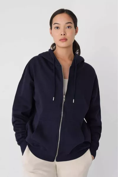 Zippered Oversize Sweatshirt 